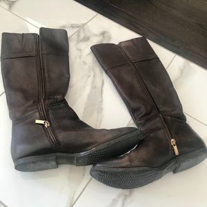 Franco - Long Genuine Leather Riding Boots for Women